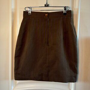 VINTAGE Bebe Brown High Waisted Mini Pencil Skirt